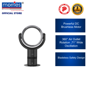 Morries MS4465DCDF Bladeless DC Fan (BLDC Motor) Black