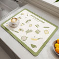 Ready Stock: Quick-Dry Diatomaceous Earth Mat – Your Ultimate Kitchen Protector! 🍽️✨. 