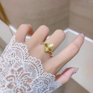 [ Bayar Ditempat ] Cincin Semanggi Gold Manis Korea Style Wanita Dewasa