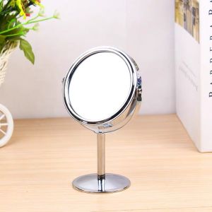 Desktop Stand Mirror Office Makeup Mirror can Roration Double Side Makeup Mirror