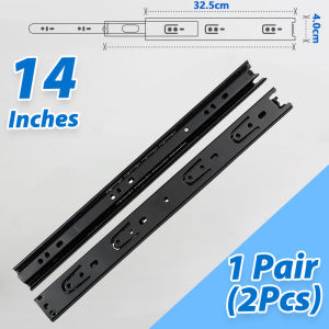 SWEET 2Pcs Drawer Guide Drawer Slide Roller Full Extension Ball Bearing Heavy Duty 10in to 20in