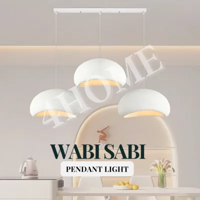 Minimalist Wabi-Sabi Cloud Egg-shaped 3Head Chandelier Pendant Island Dining Table