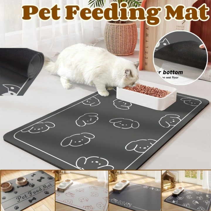 Pet Feeding Mat Silicon Non-slip Absorbent Pet Dining Tray Mat