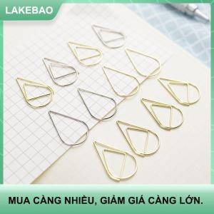 【LAKEBAO】 50 cái Kẹp Giấy Hình Giọt Nước Kim Loại kẹp đánh dấu sách dễ thương Kawaii văn phòng phẩm