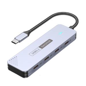 Nhiều chức năng USB C Hub 4 Cổng Splitter 10Gbps Truyền Nhôm vỏ làm mát Cho máy tính bảng PC Thiết lập