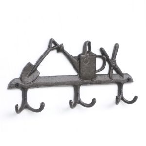 UNQIN Vintage European Style Wall Mounted Key Hook Classic Retro Aesthetic Cast Iron Wall Decor Practical Storage Metal Hook Home Use
