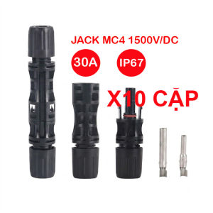 (10 CẶP) MC4 1500V Jack kết nối MC4 loại 1500V cút nối cho cáp năng lượng mặt trời dòng điện 30A chống nước IP67