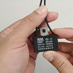 RM Fan Capacitor CBB61 450VAC 1.0 – 2.0µF Metal Mount Compatible Panasonic KDK Deka Alpha