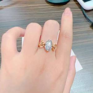 {loại1} Nhẫn kim tiền họa tiết thỏi vàng trắng Kami NKTV40
