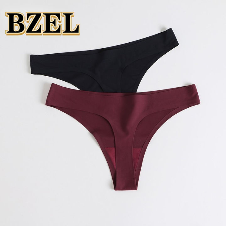 BZEL Seamless Women Thongs Panties Solid Underwear Sports G-String Sexy  Comfortable Panty Low Waist Plus Size Tanga T-Back S-3XL
