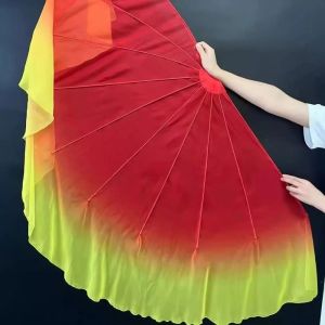 OKONOK Mạng che  hình xương cá Quạt hình xương cá Màu chuyển sắc Trọng lượng nhẹ Đạo cụ khai mạc sân khấu Phụ Kiện Trang Phục Biểu Diễn Múa Khai Trương Mềm mại Múa quạt Yangko Đồ dùng khiêu vũ