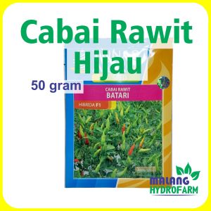 Benih Cabai Rawit HIjau Batari 50 gram Tunas Agro unggul bibit biji sayuran sayur cabe lalap pedas pedes cr-9 hydroponik hidroponik