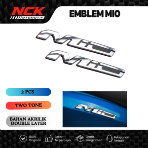 EMBLEM MOTOR YAMAHA MIO 2PCS SEPASANG KANAN KIRI AKRILIK 3D TIMBUL TWO TONE