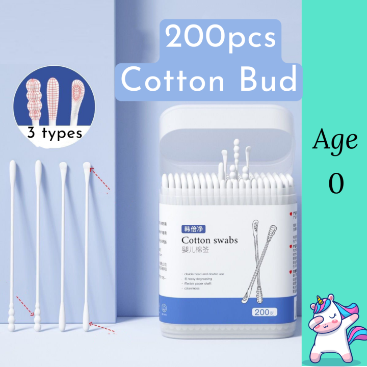200tips Cotton Bud Baby Cotton Swab Soft Cotton Buds Cleaning of Ears