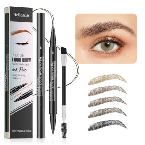 Two-Pronged Eyebrow Pencil Waterproof Sweatproof Non-smudging Multifunctional Natural Eyebrow Pencil Makeup Cosmetics