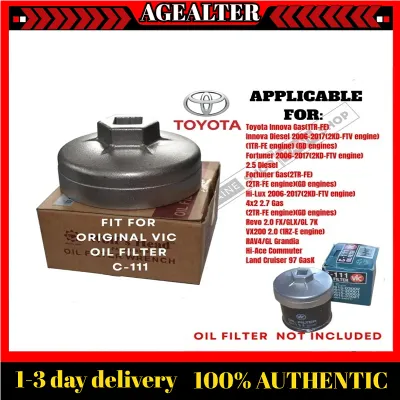 Oil Filter Wrench Fit for Vic C-111 oil filters For Innova Revo 4Runner Hi-lux Hi-Ace Commuter Fortuner Gas (2TR-Fe) Diesel 2KD-FTV GL Grandia VX200 Rav4