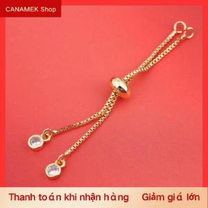CS Có thể điều chỉnh vòng trượt chuỗi với hạt cao su DIY nối mặt dây chuyền vòng tay trang sức làm vật liệu