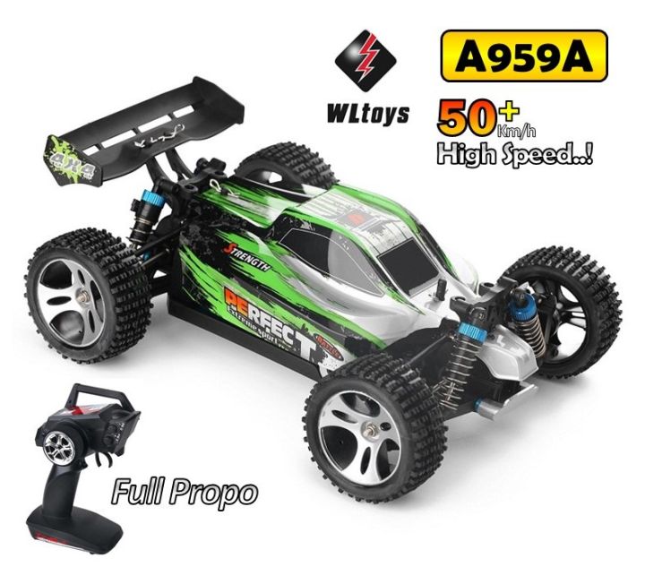 RC Car WLToys A959 A Buggy Vortex RTR 4WD Kencang Mainan
