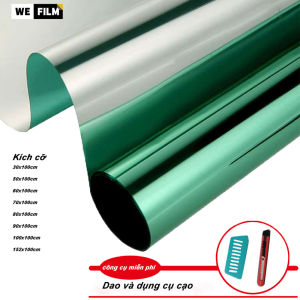 Miếng Dán Cửa Sổ Màu Xanh Lá Bạc Màu Cửa Sổ Bảo Vệ Sự Riêng Tư Chống Tia UV Cách Nhiệt Miếng Dán Kính Gương Một Chiều Dành Cho Gia Đình Hoặc Văn Phòng Với Các Công Cụ Miễn Phí (305060708090100152Cm)