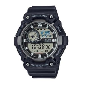 CASIO ORIGINAL - CASIO AEQ-200W-1A - MEN - Black Silver - Strap Resin - Jam dunia JD17ST # Jam Tangan Pria Cowok Anti Air Digital Analog + CASIO AEQ 200W 1A AEQ-200W 200 W AEQ200 AEQ-200 AEQ200W AEQ-200W-1A $ WR1 STR BS7 HT7