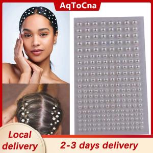 [COD] AqToCna Ship within 24 hours 220pcs Mix 3mm 4mm 5mm 6mm Hair Pearls Stick On Self Adhesive Pearls Stickers Face Pearls Stickers for Hair Face Makeup Nail DIY Crafts
