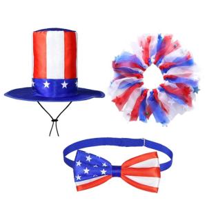 4th of July Geese Outfit Set Patriotic Lawn Porch Geese Clothes American Flag Geese Costume Independence Day Outfit