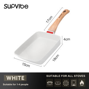 SUPVIBE Japanese Tamagoyaki Pan Non-Stick Omelettes Egg Roll Pan Square Breakfast Cookware Pan 玉子烧锅