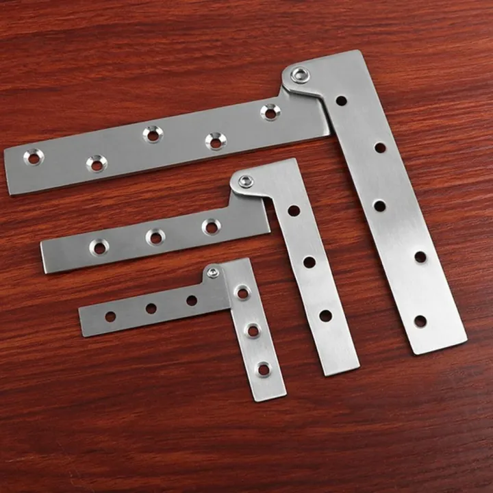 ROBERTADE 2PCS Mỏ gà Bản lề ẩn Đầu vào Bảy chữ Bản lề trục cửa vô hình ...