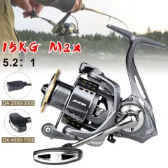 Spinning Reel 10KG Max Drag Fishing Reel 5.2:1 Ratio Lightweight Metal Spool