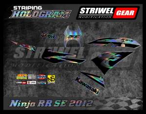 Stiker List Striping Full Hologram Ninja RR SE 2012