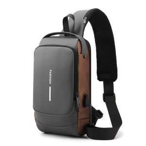 TAS SELEMPANG PRIA PREMIUM SLING BAG USB PORT WATERPROOF DISTRO IMPORT SLEMPANG COWOK TERBARU SL113