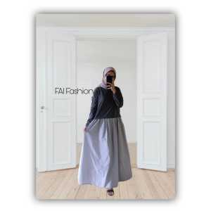 Gamis wanita strip kaos