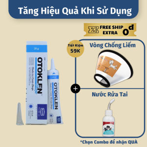 Nhũ Dịch Ngừa Viêm Tai Ve Rận Cho Chó Mèo Alkin Otoklen - Lọ Nhỏ Hết Ve Giận Dành Cho Thú Cưng