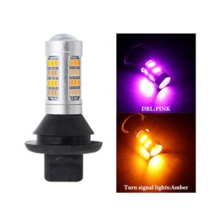 2pcs Lampu Led Drl/Sein T20 1156 42smd Model Ganda Warna Putih/Biru/Kuning Untuk Mobil