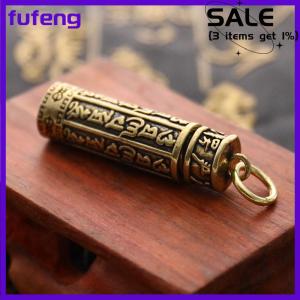 fufeng Brass xi lanh Mặt dây chuyền Keychain treo đồ trang sức Box Y container