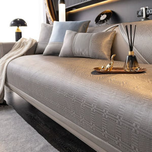 Light Luxury Ice Silk Sofa Cushion Sofa Cover Anti Slip Sofa Cushion Scratch Resistant 4-8 Seat Household Living Room Sofa Cushion