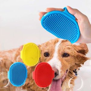 SWEET ELVES Portable Soft For Dog Cat Hair Fur Pet Comb Grooming Massage Dog Bath Massage Cat Deshedding Comb Pet Bath Brush Pet Supplies
