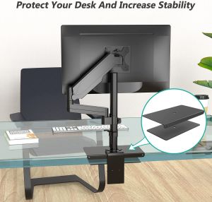 Steel Monitor Mount Reinforcement Plate for Fragile Tabletop Steel Bracket Plate Fits Most Monitor