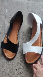 [Free Shipping] New Roman-Style Large-Size Fish-Mouth Flat Sandals New Open-Toe WomenS Shoes