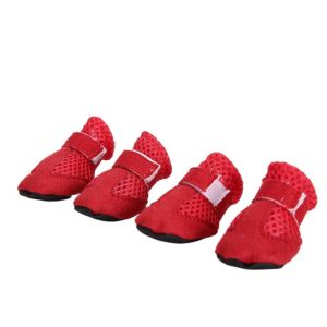 HEAVEN 4pcs/set Comfortable Pet Rain Boots Anti-slip Breathable Dog Care Footmuffs Fashion Easy To Clean Dog Short Boots for Home