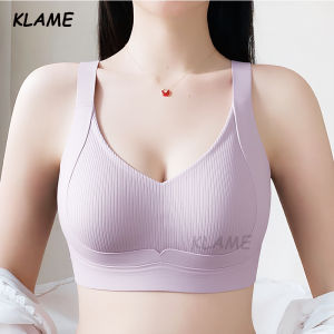 Klame M-4XL cỡ lỡn của phụ nữ liền mạch cúp ôm hết ngực chống chảy xệ phong cách thanh mảnh áo ngực thoáng khí klm1353