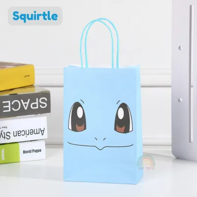 BIG SIZE POKEMON KIDS PAPER BAG Kid Birthday Party Door Gifts Kindergarten Beg Pikachu Murah Packing Kraft Kualiti