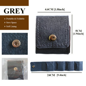 Mini Travel Jewelry Bag Leather Jewelry Organizer Foldable Pouch for Necklaces Rings & Earrings