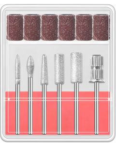 6 Pcs Nail Drill Bits Set3/32 Professional Nail Bits for Mani Pedi