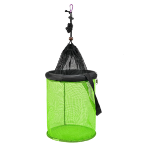 25cm/35cm Foldable Fishing Net Holder Baits Storage Cage Floating Fishing Basket Portable Bucket for Keep Live Fish