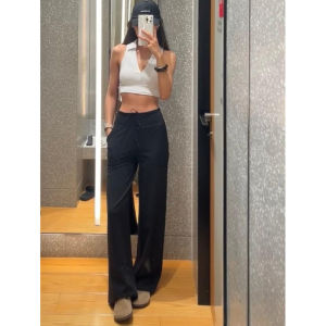 lira lulu Same style drawstring straight-leg pants   Yoga pants casual pants high-waisted slimming drapey magic pants