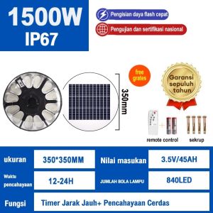 lampu jalan tenaga surya 10000W outdoor Lampu sensor LED 0 tagihan listrik Sistem Kontrol Cerdas