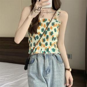 fv88 - Tanktop Wanita Pantai Tanktop Summer Motif Pastel Polyester PremiumStretch All Size fit to XL