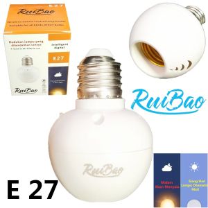 Ruibao Fitting Lampu E27 Bohlam Sensor Cahaya Sinar Otomatis B099