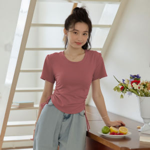 PROMO 7.7 Atasan Wanita Lengan Pendek Serut Samping - Crop Top Korean Style 903